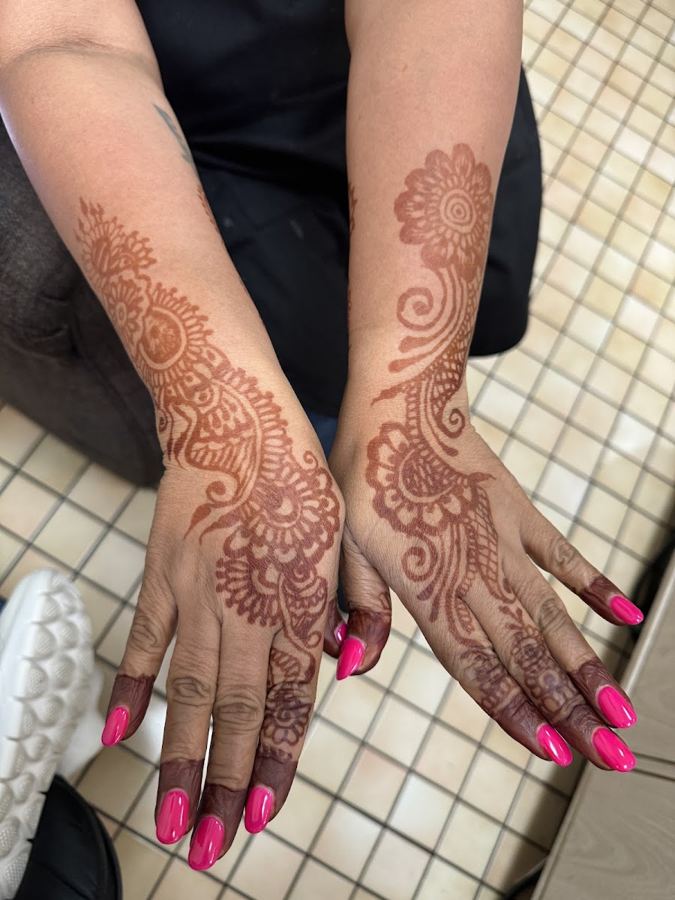Henna design on a hand